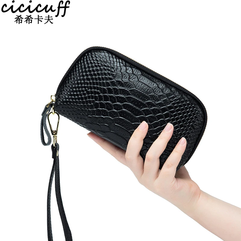 

Women's Long Wallet Snakeskin Genuine Leather Clutch Bags Fashion Wristlet Passport Wallets Cosmetics Purse Phone Bags for Women