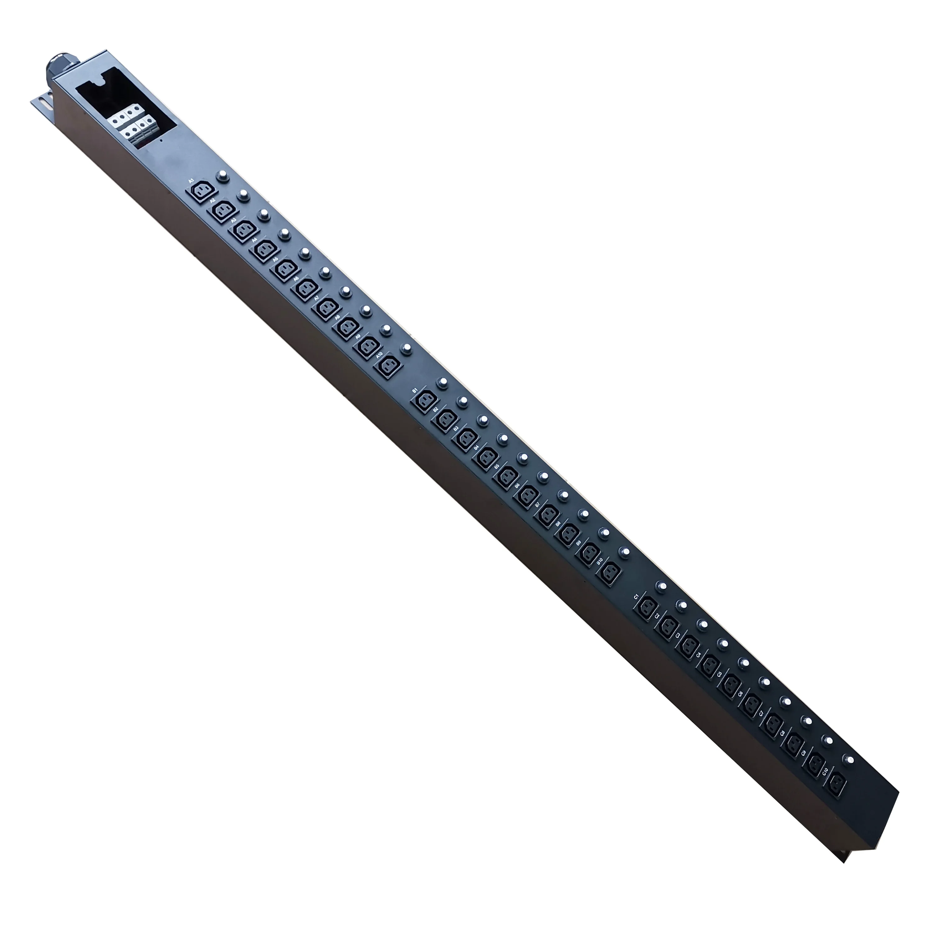 

30way C13 fuse 380/415V 480V 63A 125A 3phase PDU High power rack power distribution unit
