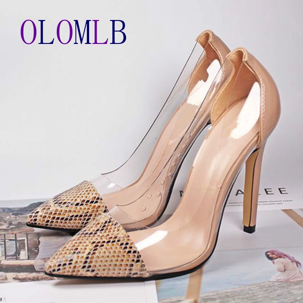 2020 г. пикантные женские туфли лодочки со змеиным узором сандалии женская обувь на