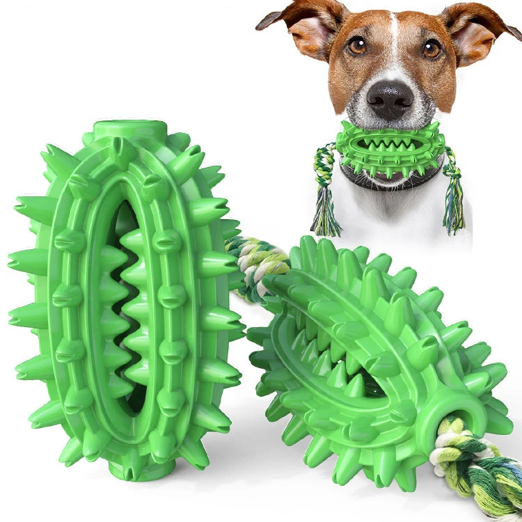 

Cactus Shape Dog Teether Dog Toothbrush Super Bite Resistant Gog Teether Non-toxic