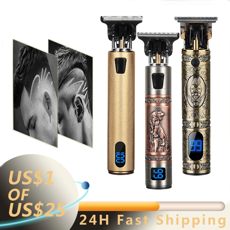 

Новая перезаряжаемая машинка для стрижки волос USB, Мужская бритва, триммер для мужчин, профессиональный триммер для бороды