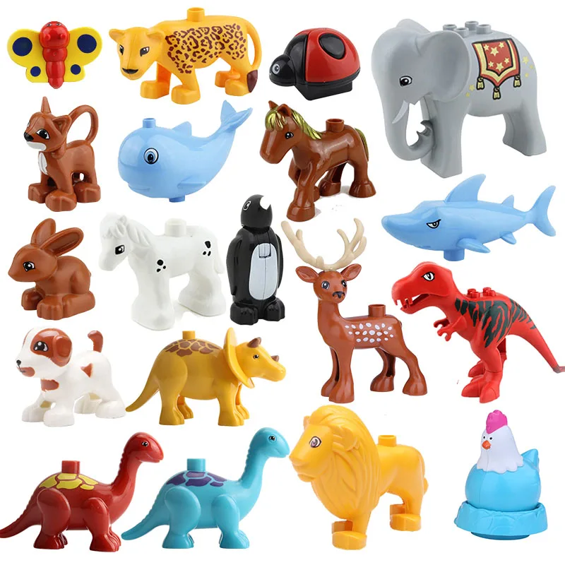 Замок большой размер животные ЛОШАДЬ Бабочка блоки фигурки леопардовые