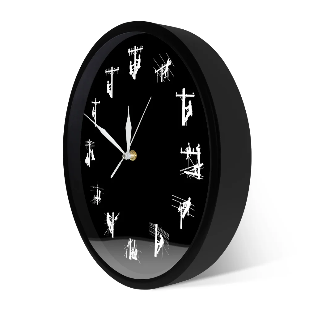 Настенные часы Linemen для скалолазания восстановления мощности силуэта