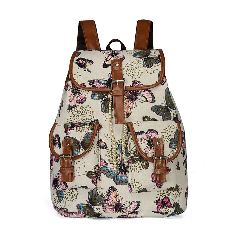 

Designer Bags Canvas High Quality Anti theft Backpack 2020Casual Female Retro Travel Laptop Backpacks Bags Mini Backpack Women