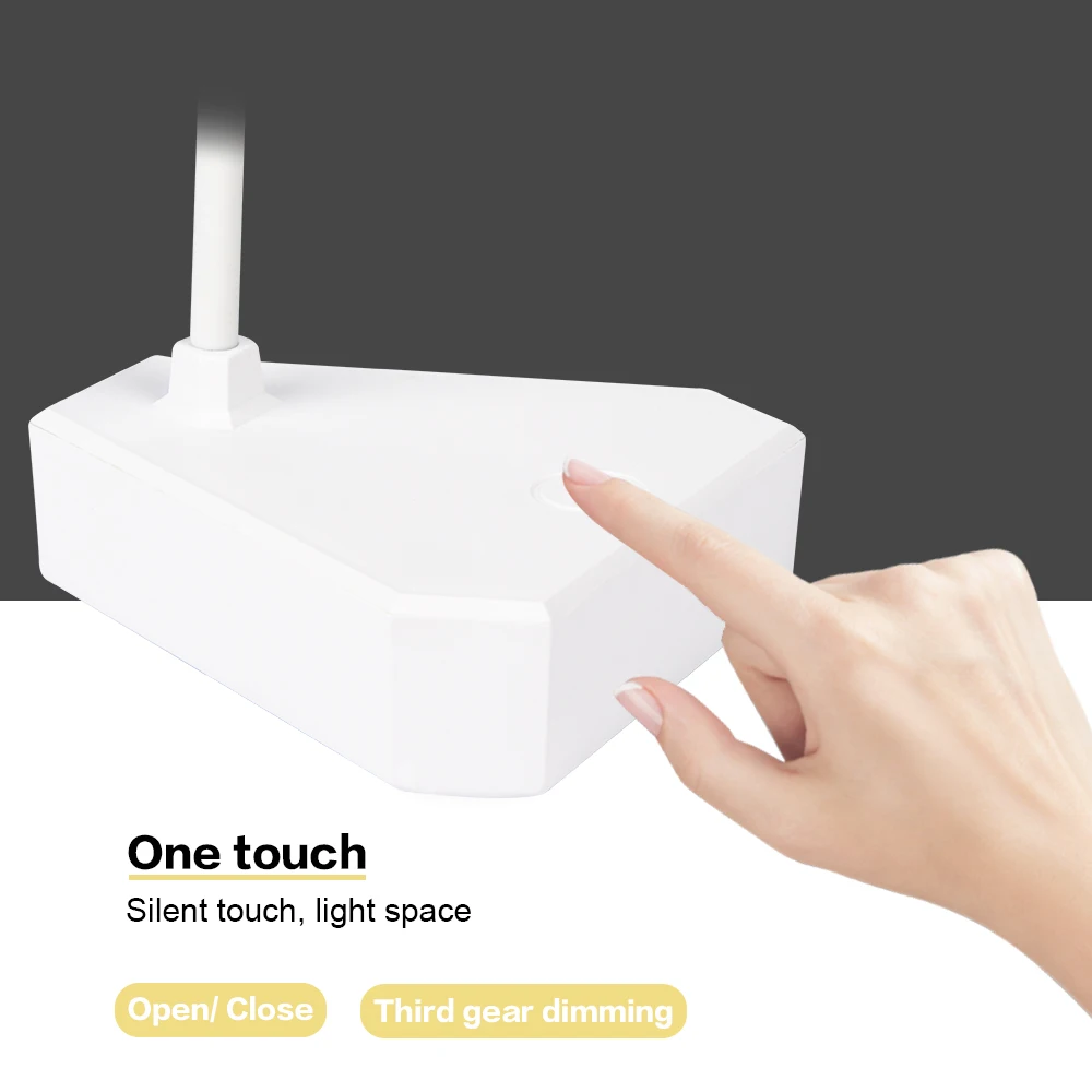Светодиодные перезаряжаемые настольные лампы USB настольные лампы Третий механизм затемнения для чтения энергосберегающие с сенсорным выключателем лампа для гостиной