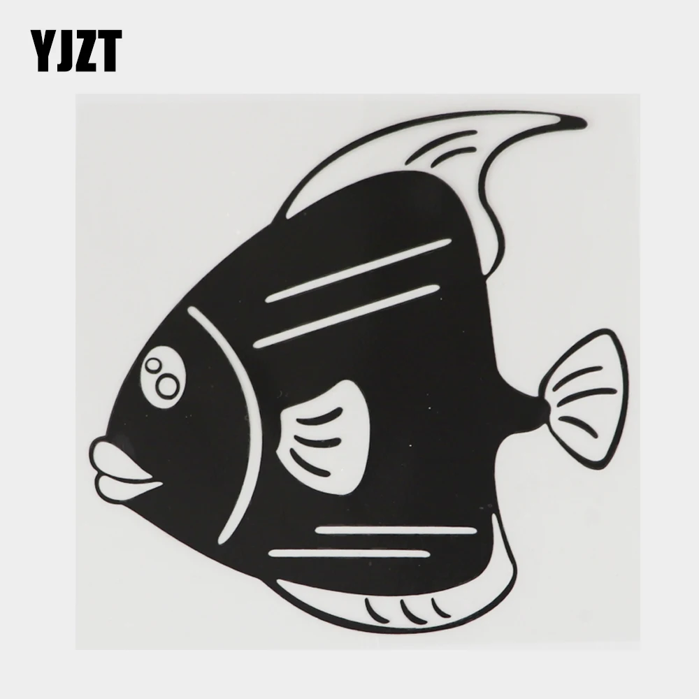 

YJZT 14.5CM×13.8CM Amusing Tropical Fish Vinyl Car Sticker Decal Bumper 18A-0348