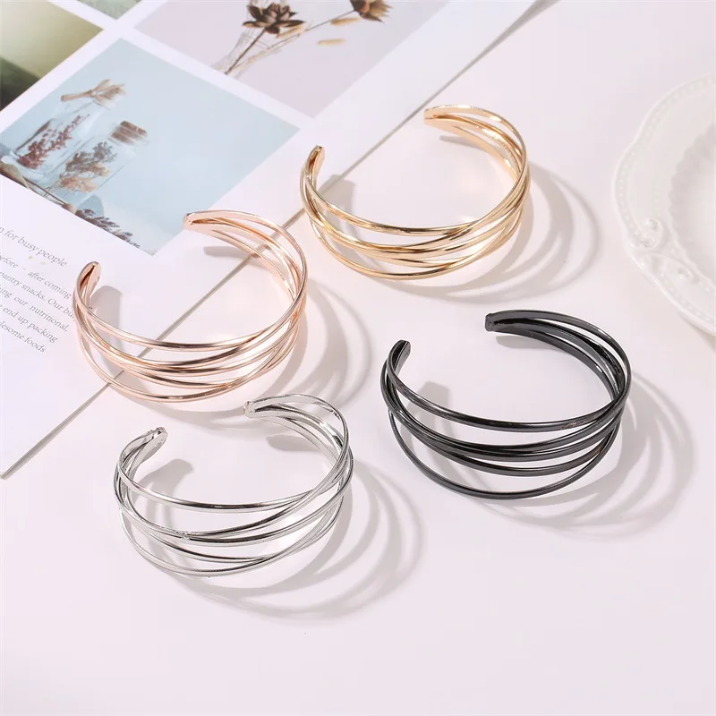

Funmode Fashion Geometric Hollow Cuff Open Bangle Bracelets for Women Party Jewelry pulseira masculina Jewelry FB149