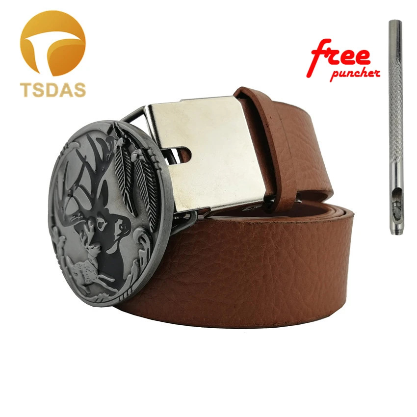 Съемные наручники ковбойские пряжки для ремня 40 мм Ретро Sika Deer DIY бренд | Дом и сад