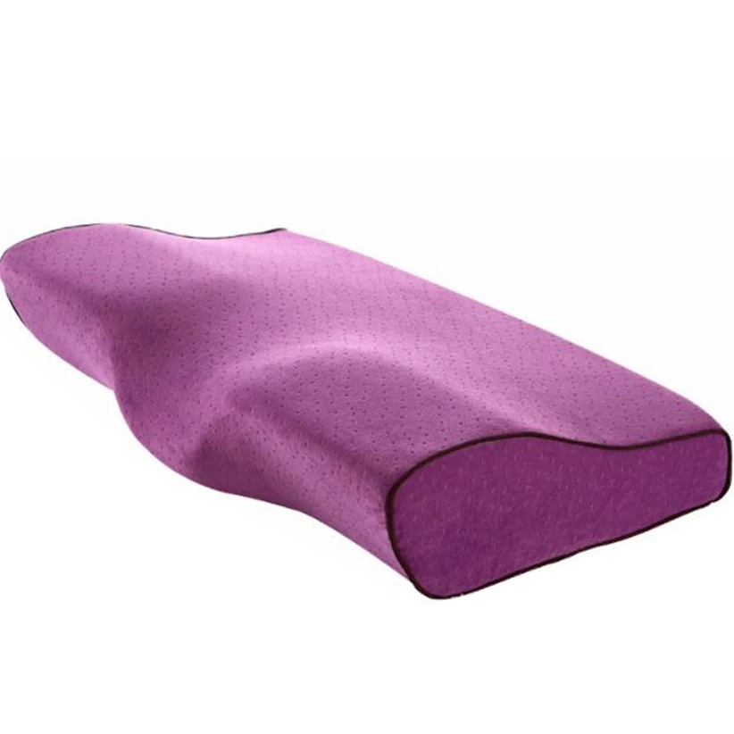 stop snore pillow Мягкая ортопедическая латексная Магнитная терапия Подушка с бабочкой 50*30 см подушка для шеи медленный отскок пены памяти подушка с наволочками - Цвет: stop snore pillow