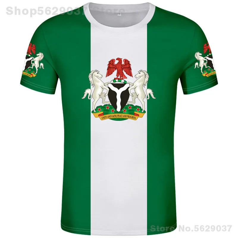 T-shirt NIGERIA fai-da-te nome personalizzato numero nga t-shirt bandiera nazionale ng repubblica federale nigeriano college testo foto vestiti