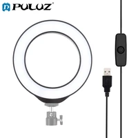 puluz 4 7 inch usb white light led photography selfie ring light video vlogging fill light for blogger