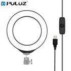 Кольцевой светильник PULUZ, 4,7 дюйма, USB, белый свет светодиодный для фотосъемки, Селфи, видео, видеоблога, заполняющий светильник для блогера