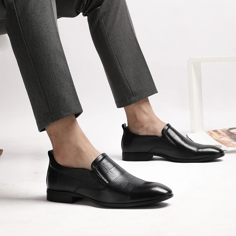 

2019 New Size 36-48 Brand Men's Shoes Wedding Shoes Men's Loafers Slip on Men Leather Shoes Luxury Casual Fashion Trend %6631