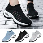 Новинка 2020, женские летние кроссовки Damyuan, женские нескользящие кроссовки на платформе, сетчатые носки для женщин, широкие лоферы, обувь для прогулок