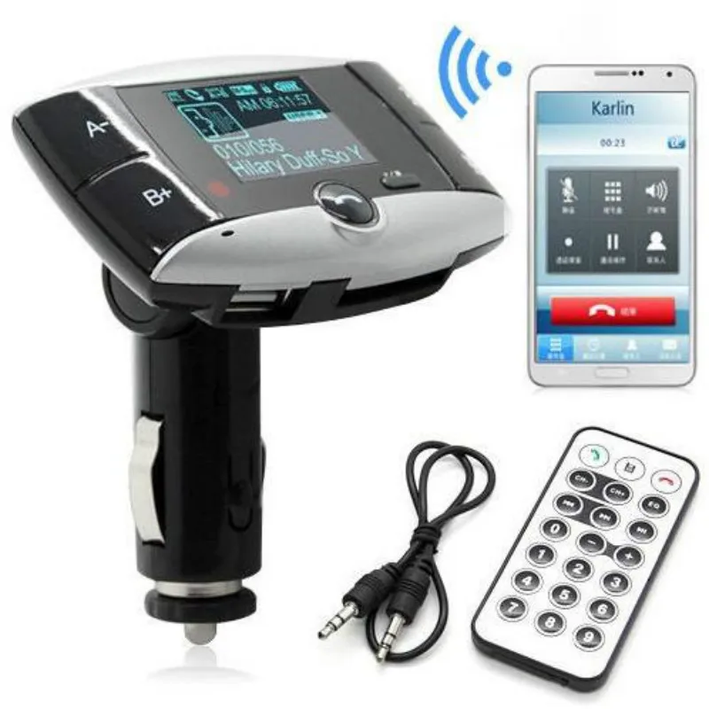 Комплект беспроводной связи Bluetooth для автомобиля громкой гарнитура MP3 плеер FM