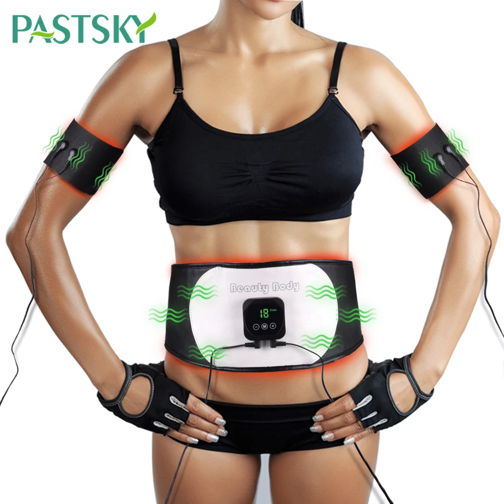 

EMS Muscle Stimulator PU Belt Trainer Massager Abs Fitness Body Shape Equipment Training Exercise At Home Gym