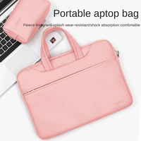 pu leather laptop bag mens and womens business simple solid color notebook bag suitable for apple lenovo huawei