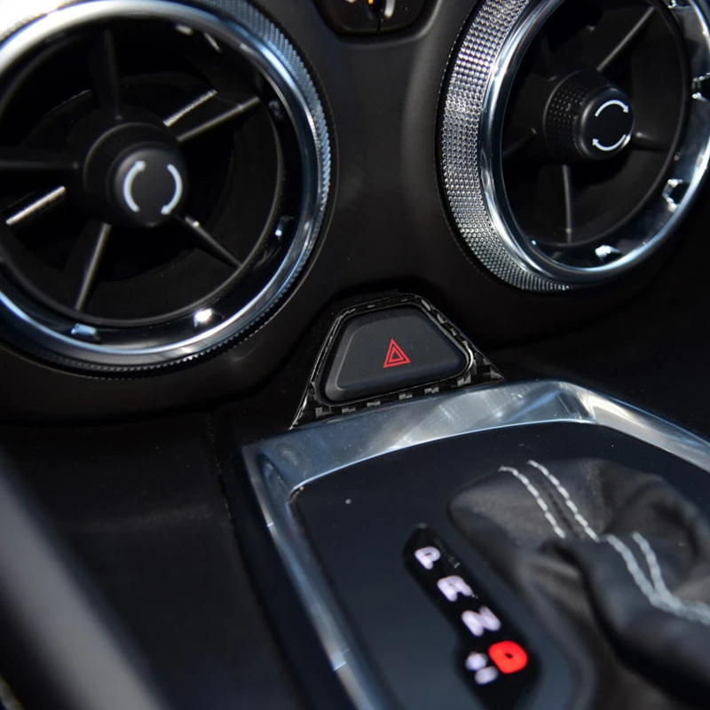 

Car Styling Carbon Fiber Warning Light Switch Cover Trim Car Stickers Fit for Chevrolet Camaro 2017-2019 Car Accessories