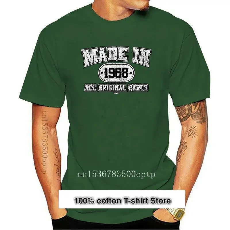 

Camiseta informal de verano para hombre, camisa hecha en 2021, todas las partes originales, 50 cumpleaños, 2021, nueva