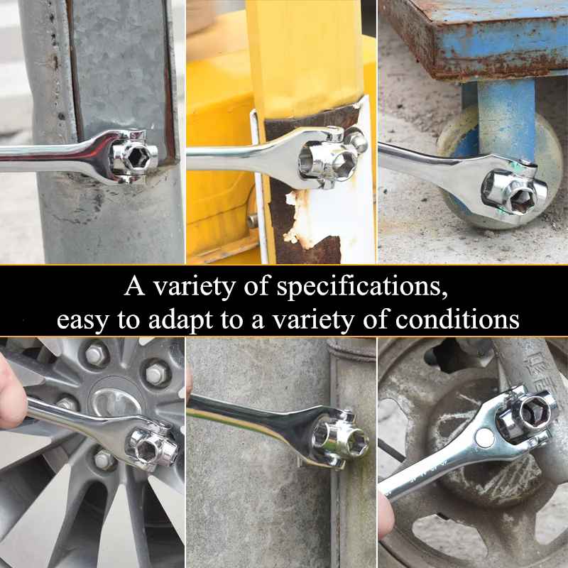 8 в 1 Многофункциональный шестигранный торцевой стальной тигровый ключ со