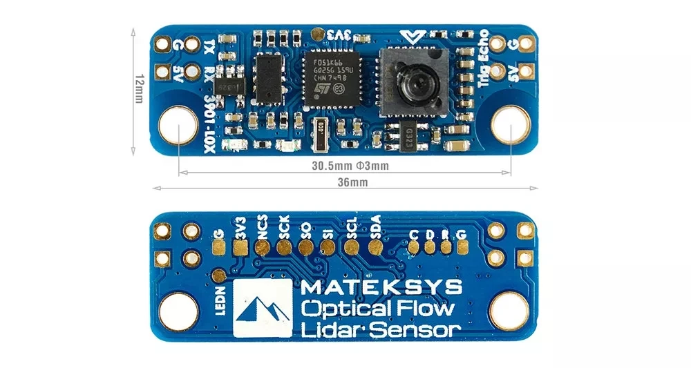 Система оптического потока Matek датчик Lidar 3901-L0X модуль поддержки INAV для