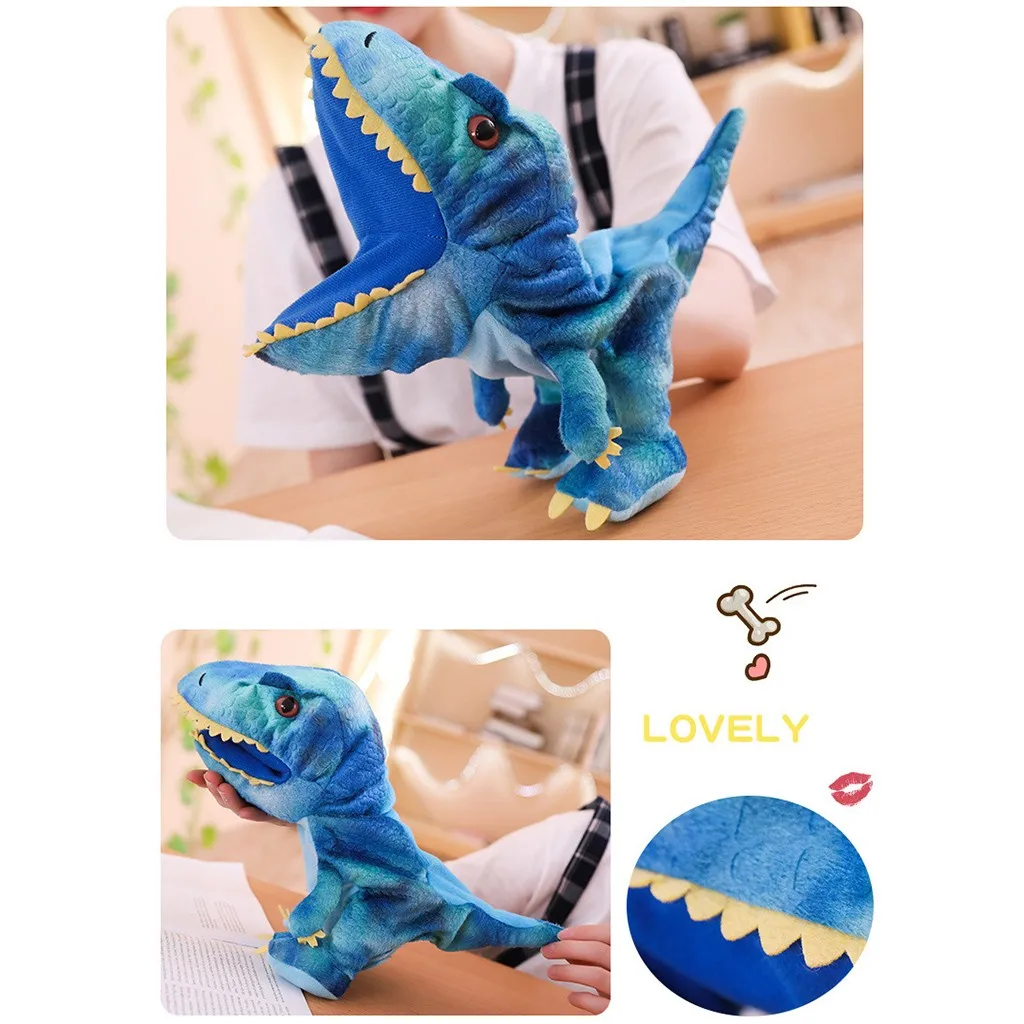 

New 2020 Kids Lovely Animal Plush Hand Puppets Childhood Soft Toy dinosaur Shape Story Pretend Playing Dolls Gift For Children