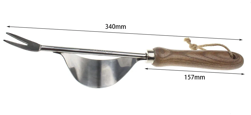 

1Piece Manual Weeder Fork Stainless Steel Wood Handle Gardening Weeding Tool Garden Transplanting Digging Tools
