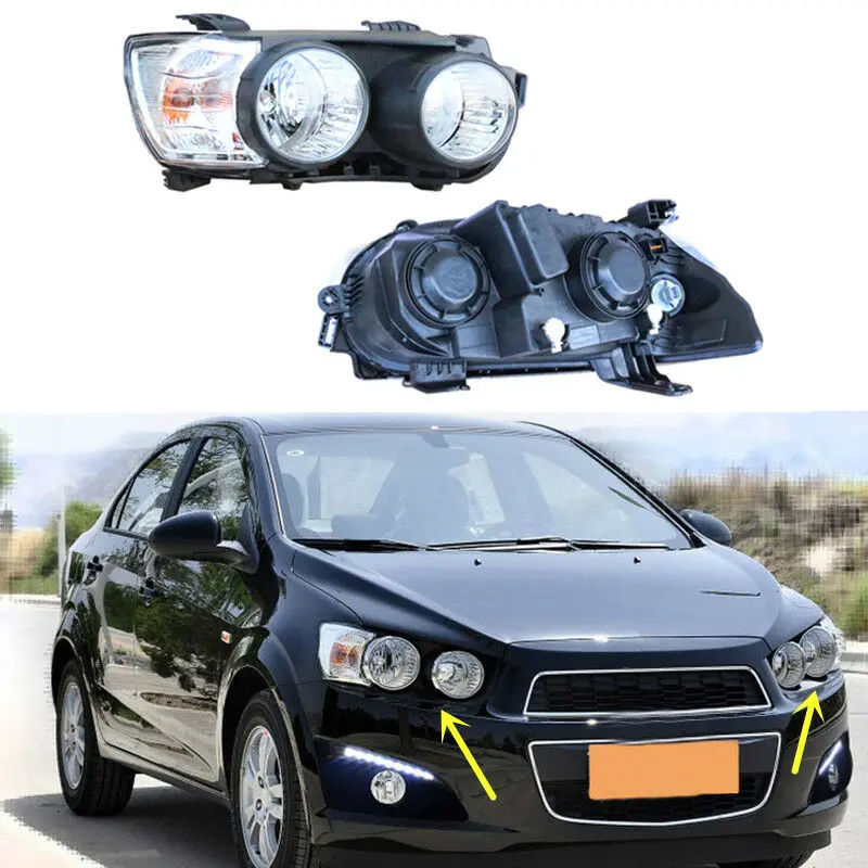 Для Chevrolet Aveo 2008 2013 2 шт. передняя фара сборные лампы ксеноновые лампы|Фара для авто