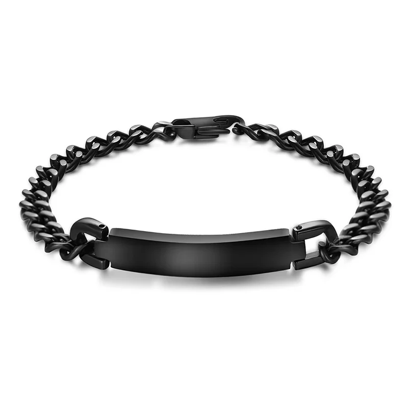 

Classic friendship jewelry cuff bangle charm black bracelets for men