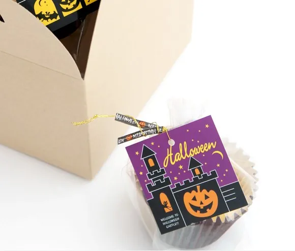 Подарочные бирки на Хэллоуин с возможностью печати вечерние Хэллоуин|Товары для