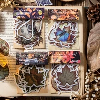 dimi 30 pcs autumn of a leaf series double material vintage leaves deco travel diary sticker journal scrapbooking stationery