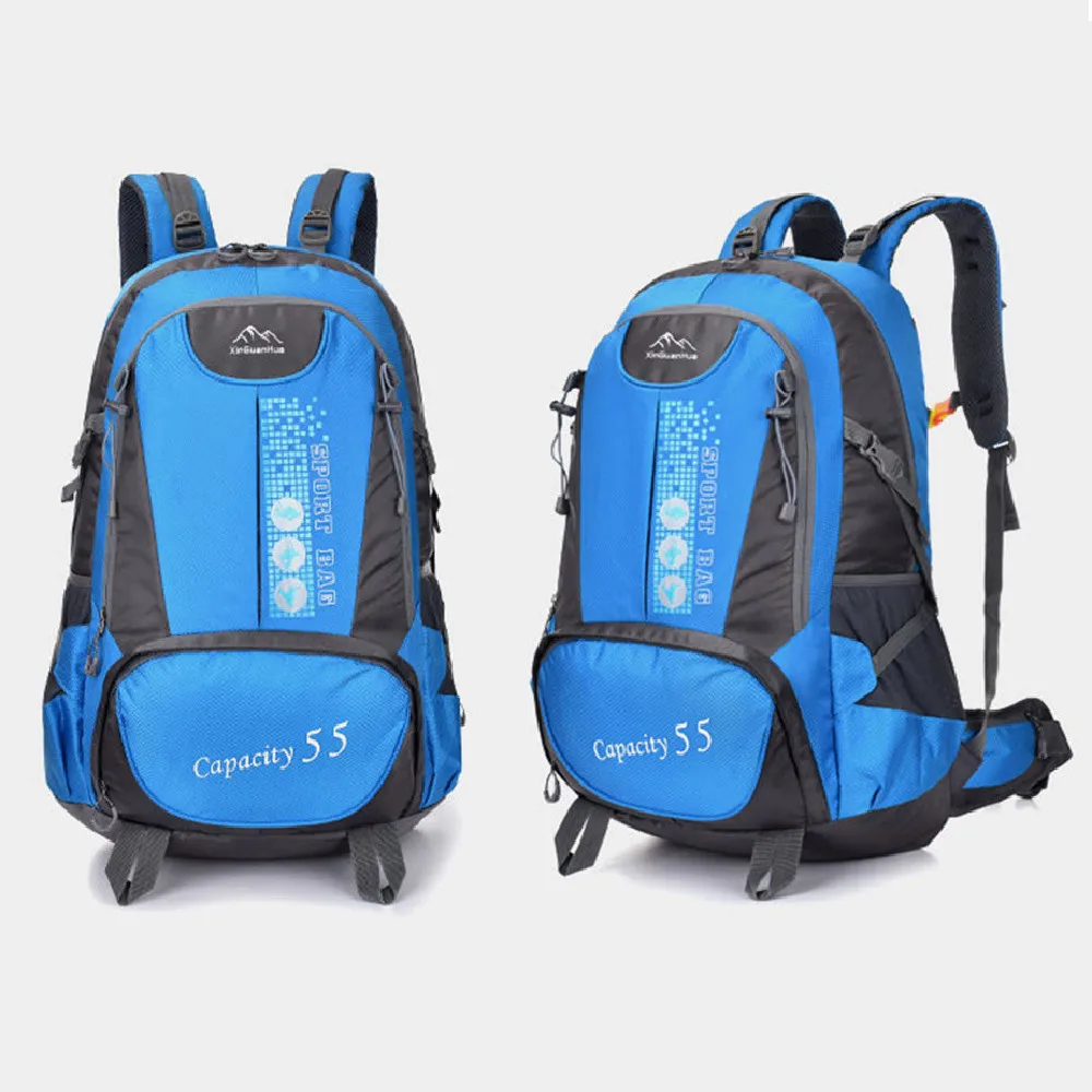 55L Большой Вместительный рюкзак для альпинизма мужчин и женщин спортивный