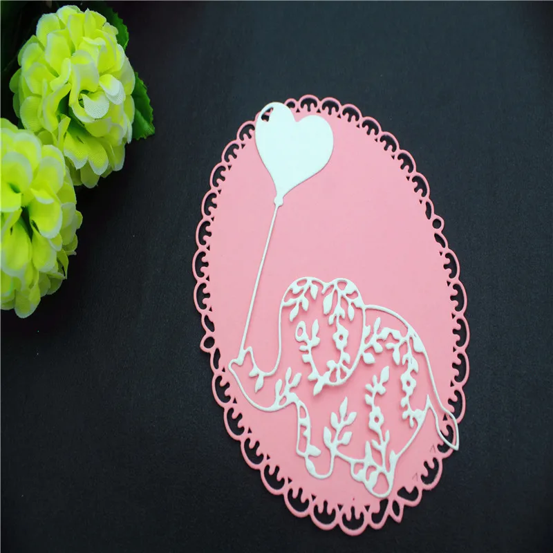 Слон воздушный шар DIY металлические режущие штампы трафареты для изготовления