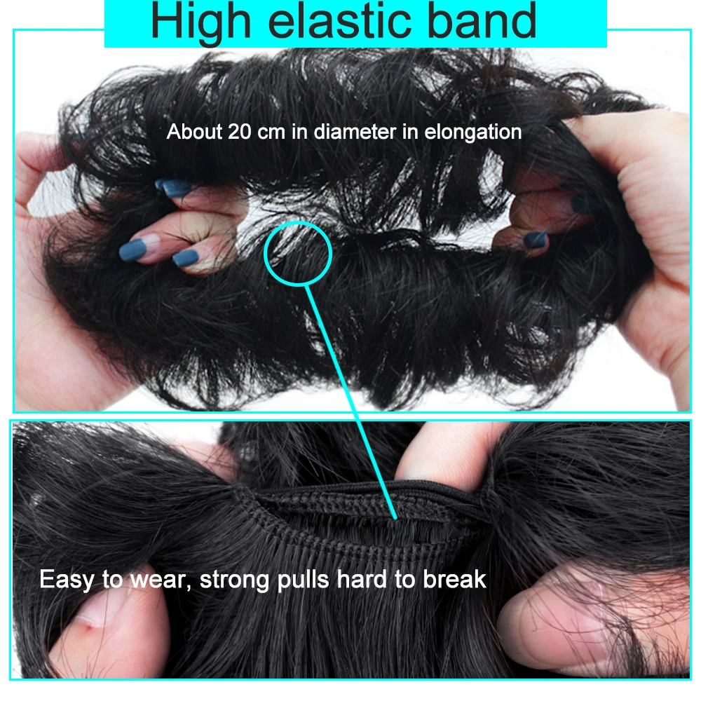 Грязный пучок волос для женщин шиньоны наращивания синтетический парик кольцо