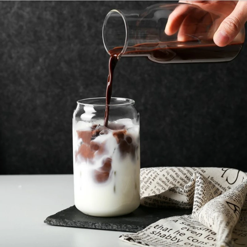 Glass Coke Transparent Milk Household Simple Creative Fresh Tea Cup Juice Water Bottle Shot Cups | Дом и сад