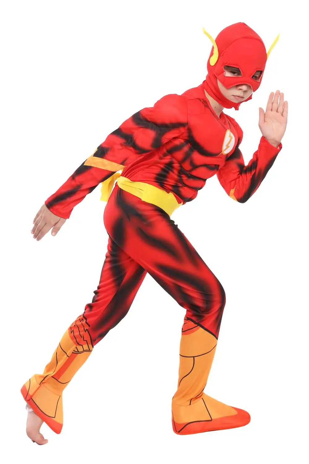 Флэш фэнтези мускульный костюм супергероя малыш комиксы кино карнавал хэллоуин