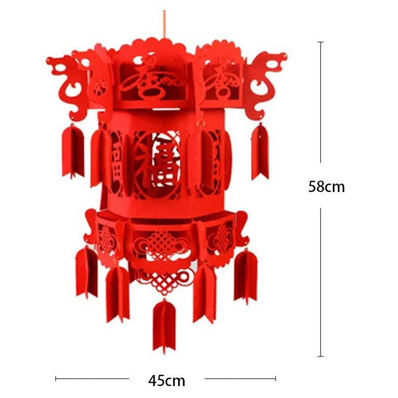 

Chinese Festival Lanterns, Chinese Lucky Red Devil Assembled Lanterns (2 Lanterns)