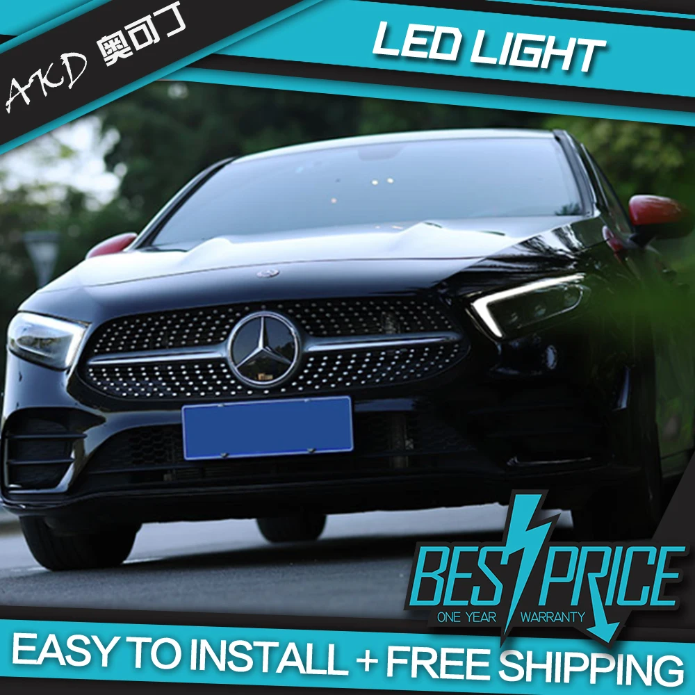 AKD автостайлинг фара для Benz W177 фары 2019-2020 A180 A200 A220 светодиодный ная DRL Hid