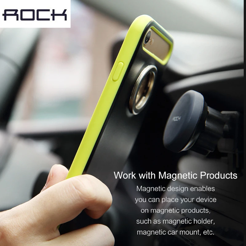 ROCK Ring Holder Stand Case for IPhone 7 Plus 4.7inch Back Capa Work with Magnetic Car on Sales |