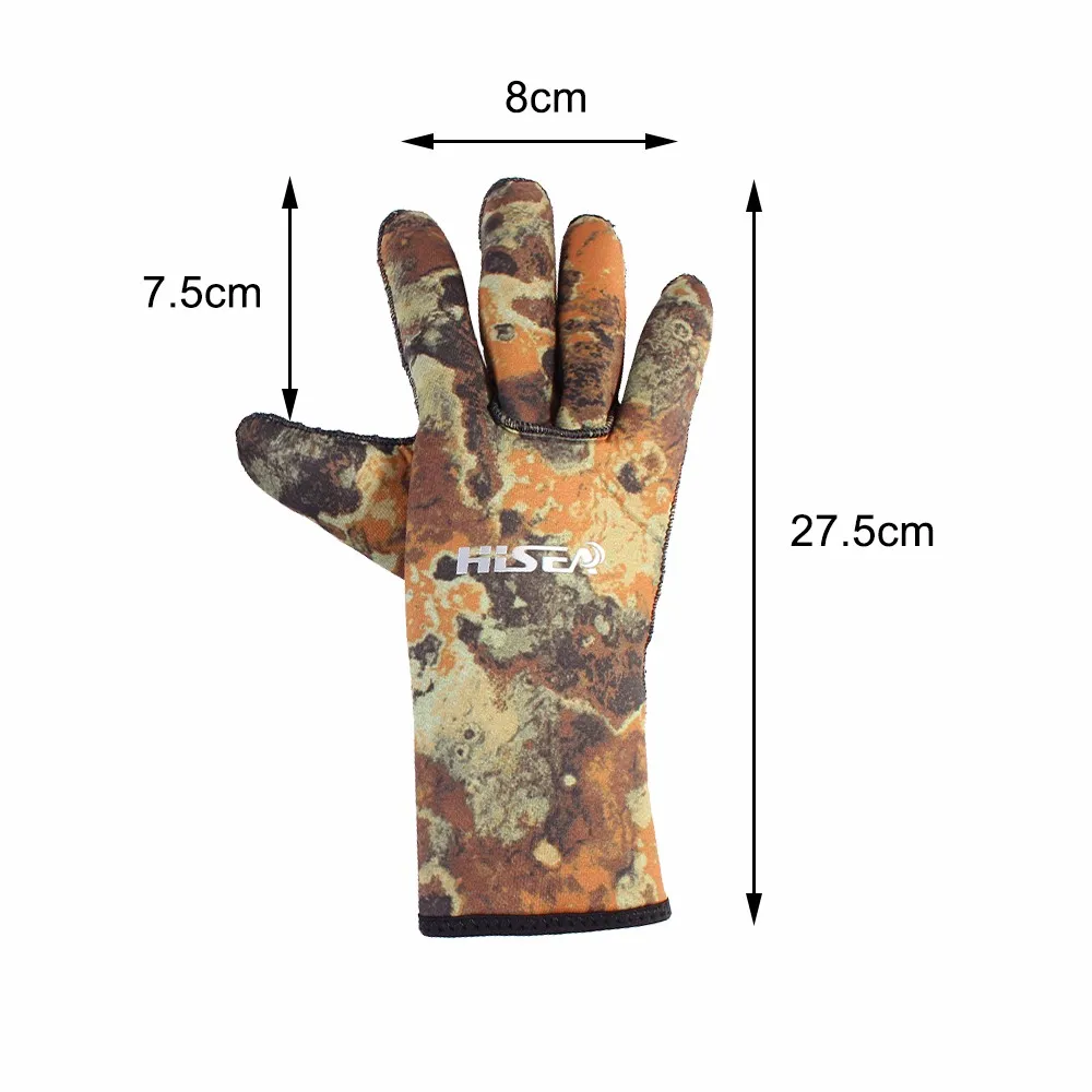 Camouflage L 3 мм толстые камуфляжные эластичные неопреновые перчатки для дайвинга для пляжа, велоспорта, кемпинга, охоты, защитные противоскользящие перчатки - Цвет: Camouflage L