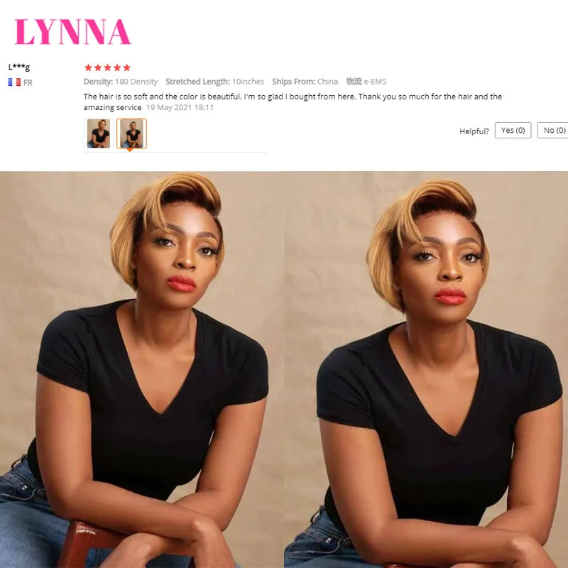 Короткие парики Фея на сетке спереди из человеческих волос T-Part парик коричневые