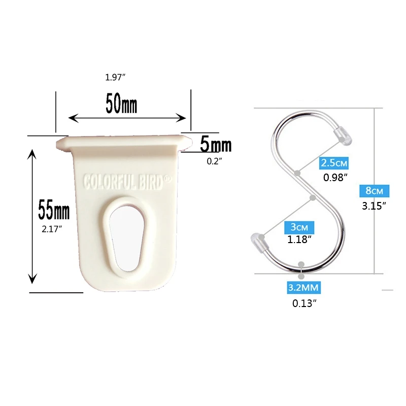 

All Purpose Caravan RV Clothes Hanger Clip Awing Hanger Hooks Simple Design Plastic Hooks