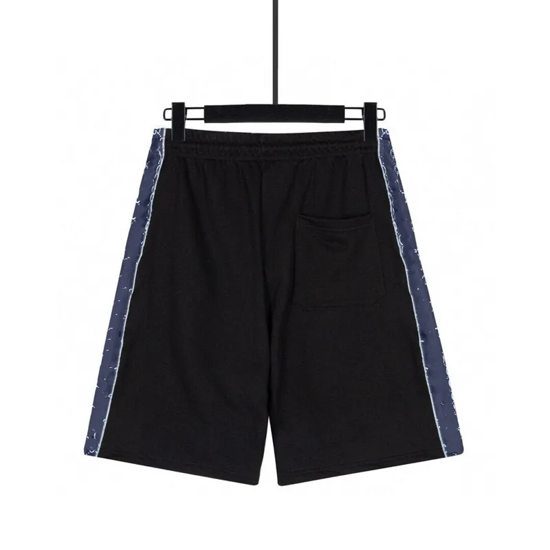 

2021 summer new men's casual pants thin shorts Capris beach pants 3M reflective stripe letter cotton