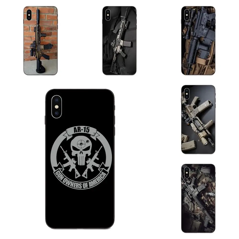 Мягкий силиконовый чехол искусственная винтовка Ar 15 Guns для Apple iPhone 4 5 4S SE 6 6S 7 8 Plus X