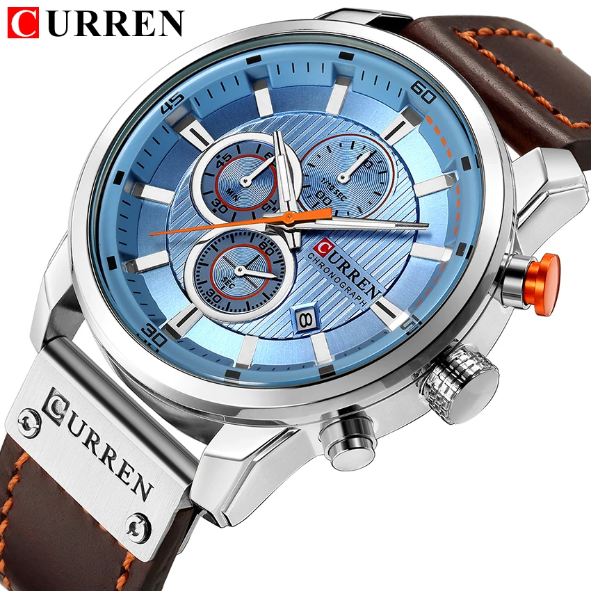 

Top Brand Luxury CURREN 2018 Fashion Leather Strap Quartz Men Watches Casual Date Business Male Wristwatches Clock Montre Homme