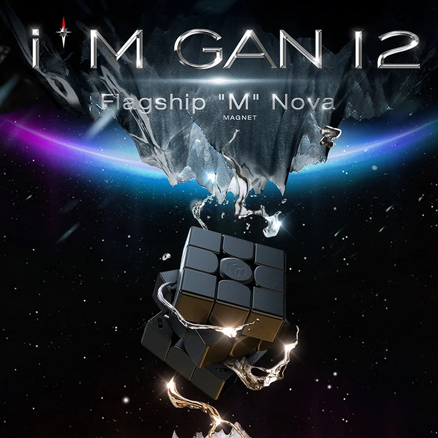 Cubo magn&eacute;tico GAN 12 Leap Pro M Maglev, 3x3x3, insignia M NOVA GAN12 M Pro, juguetes educativos profesionales, juego Cubo-5