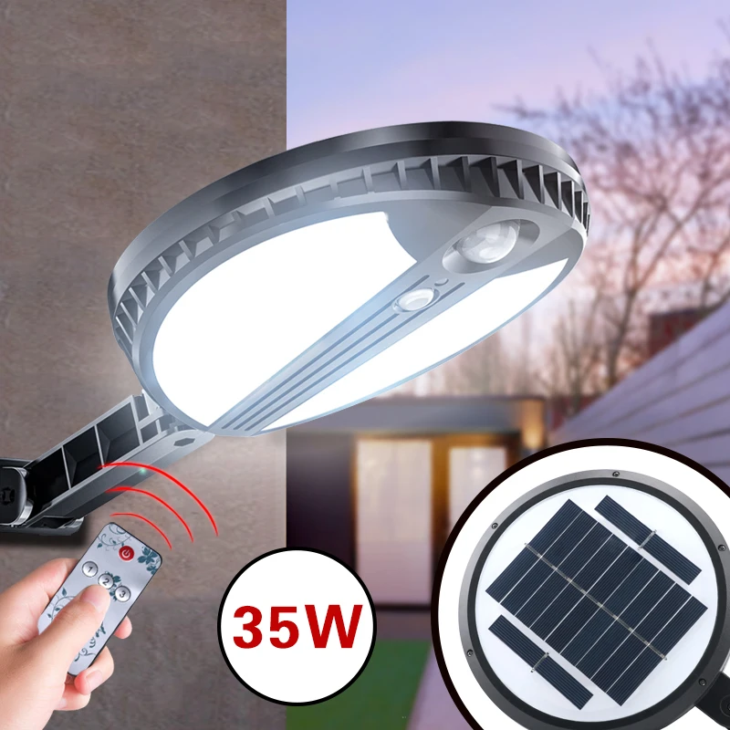 Светодиодный уличный светильник для дома сада забора на солнечной батарее 35