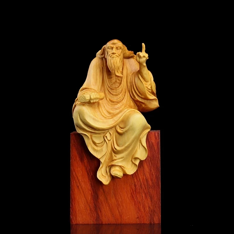 Laozi miniature figurines Lobular wood statue wall decors ornaments home Zen collection art Preaching Art | Дом и сад