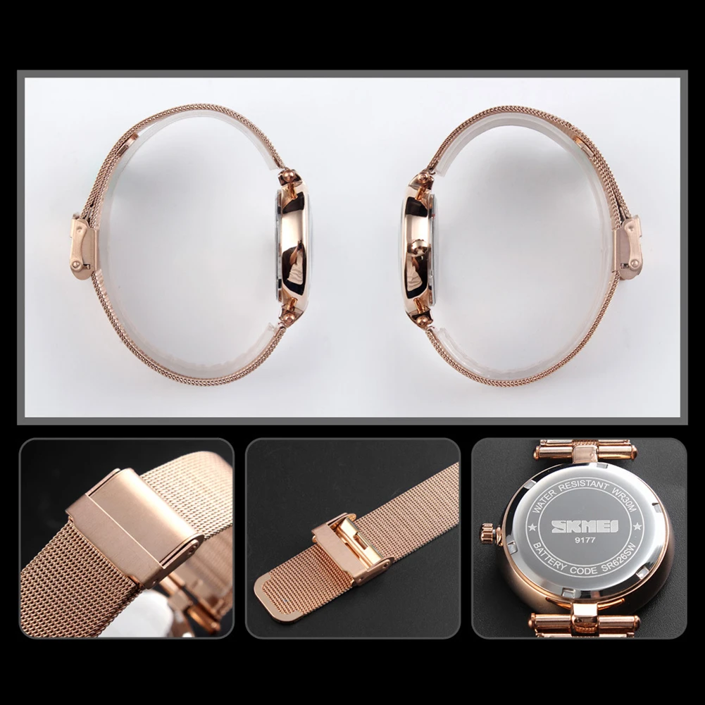 SKMEI водонепроницаемые женские Стразы инкрустация поверхность оболочки большой