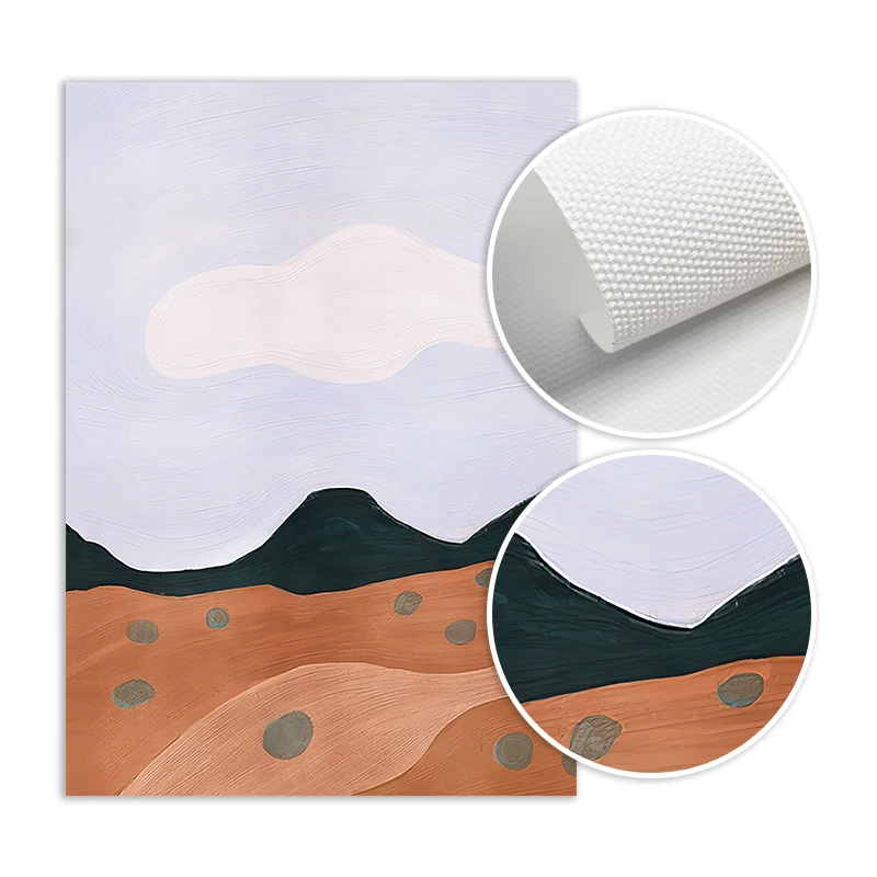 

Abstract Canvas Wall Print Sun Castle Cloud Poster Minimalist Decorative Picture Nordic Art Painting Modern Living Room Decor